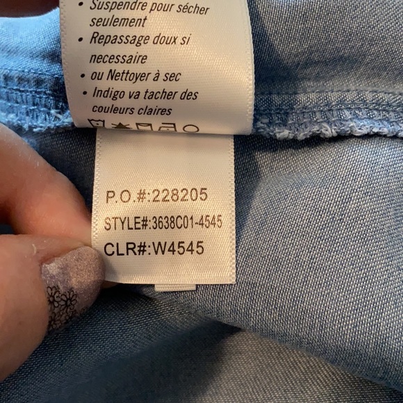 Paige denim collared snap down top - Picture 6 of 12